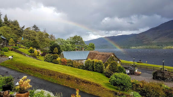 Rainbow on Loch Earn from Briar Cottages