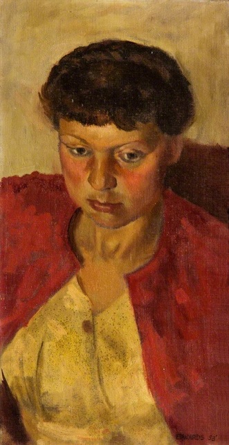 Portrait of Phyllis Edwards painted by Joseph Byres Edwards