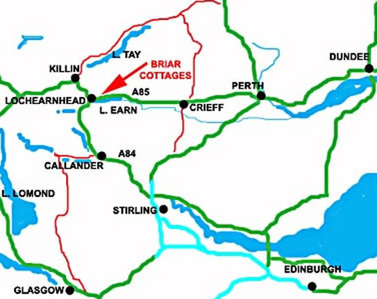 Map showing Loch Earn