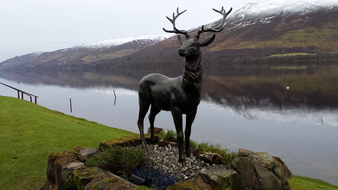 Majestic stag statue Lochearnhead