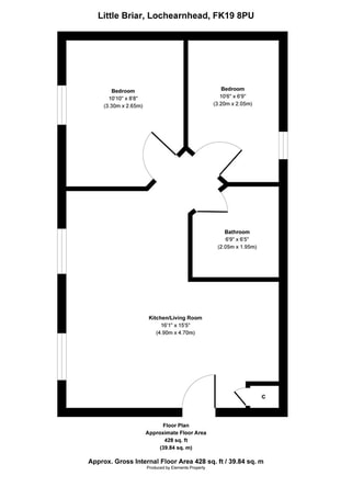 Floor Plan measurements for Little Briar Cottage, Lochearnhead