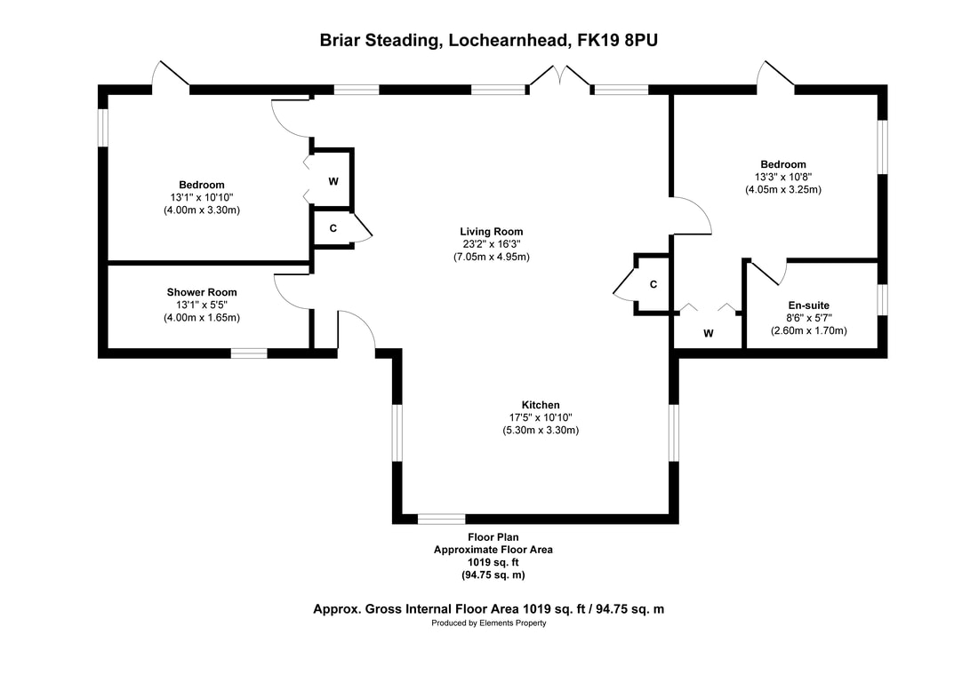 Floor Plan for Briar Steading Cottage Lochearnhead